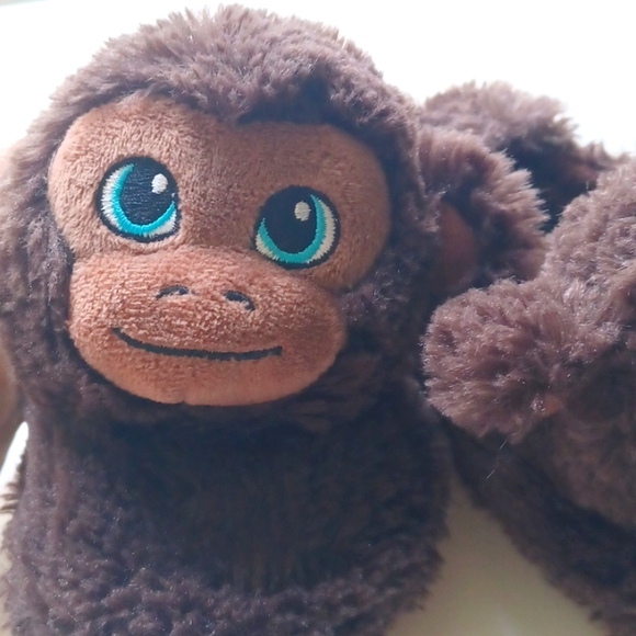 Build a bear brown monkey slippers shoes toddler size Small 10-11 - Picture 2 of 8